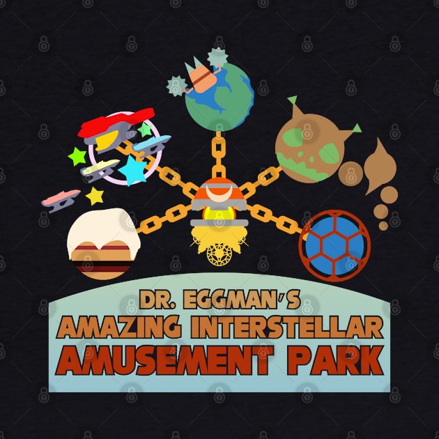 Dr. Eggman's Amazing Interstellar Amusement Park - Park T-Shirt by coribird